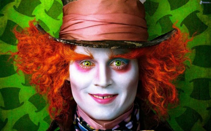 Johnny Depp in de film Alice Through the Looking Glass