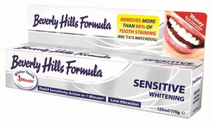 Effect van pasta Beverly Hills Formula Whitening sensitive op gevoelige tanden